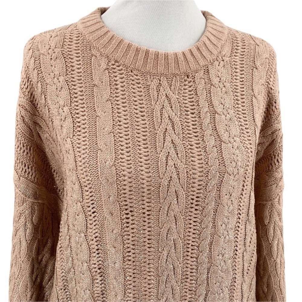 Free People XS EUC GOLD Knit Dolman Sleeve Dress OVERSIZED - Picture 4 of 11